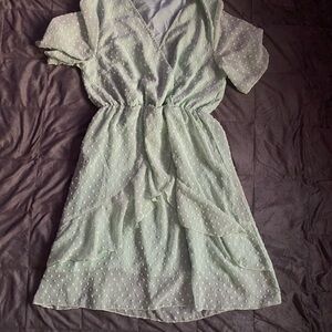 Mint Green Polka Dot Dress
